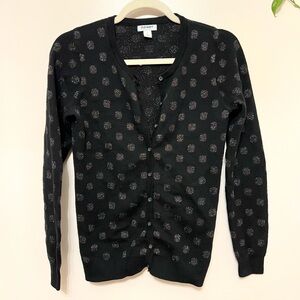 Old navy black polka dot cardigan